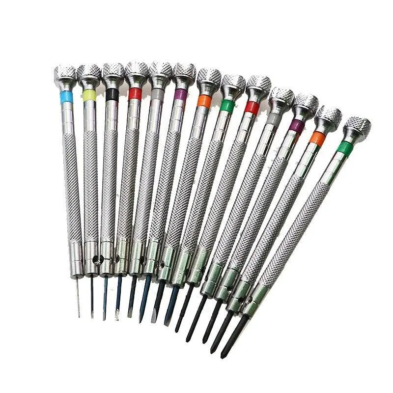 13 Pcs Flat Blade Screwdrivers Watch Repair Tool Set 0.6mm-2.0mm