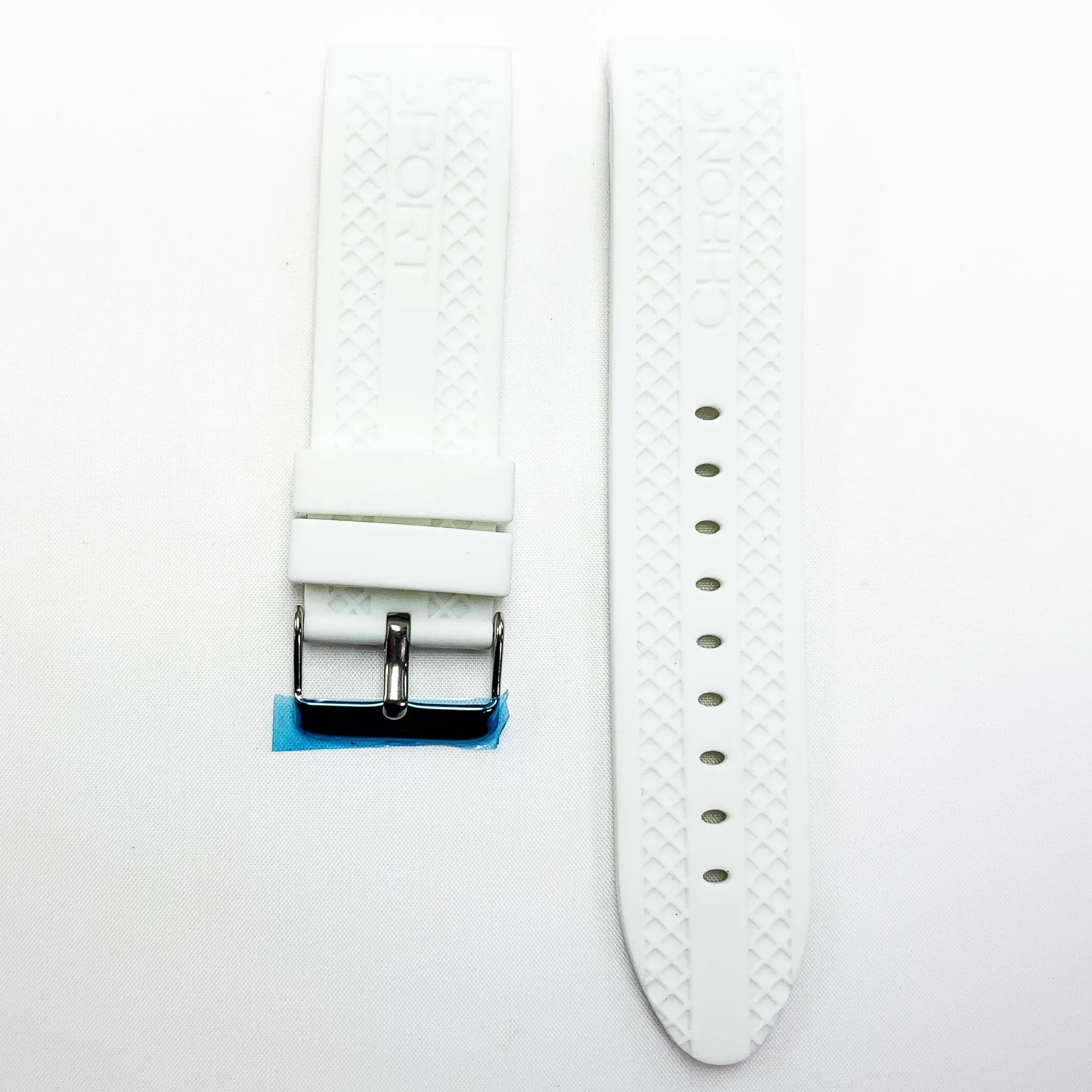 22 MM Silicone Curve Watch Band White Color Quick Release Regular Size Watch Strap Steel HR