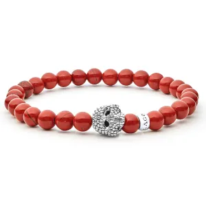 Anthem Red Jasper Skull Bracelet