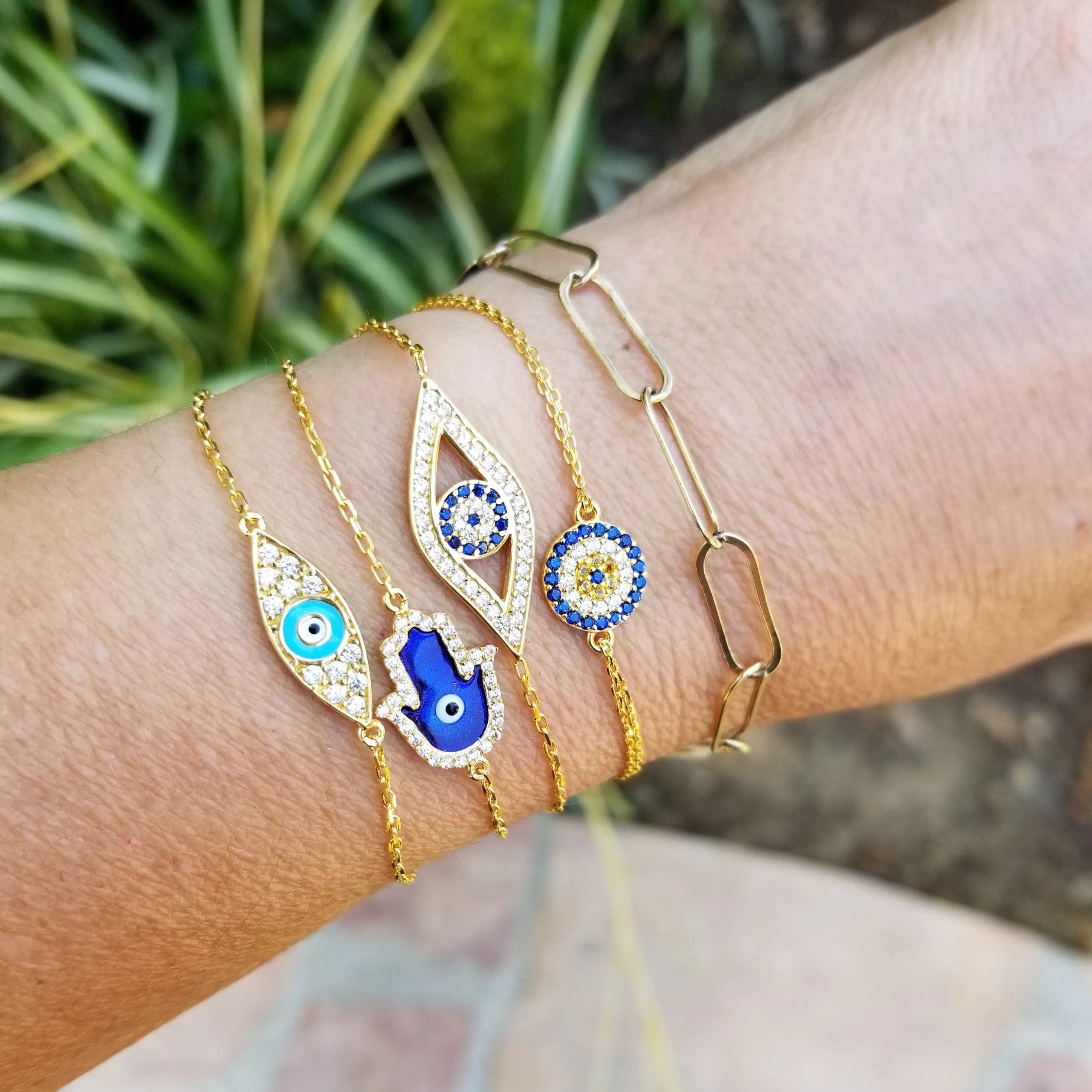 Baby Blue Evil Eye Bracelet