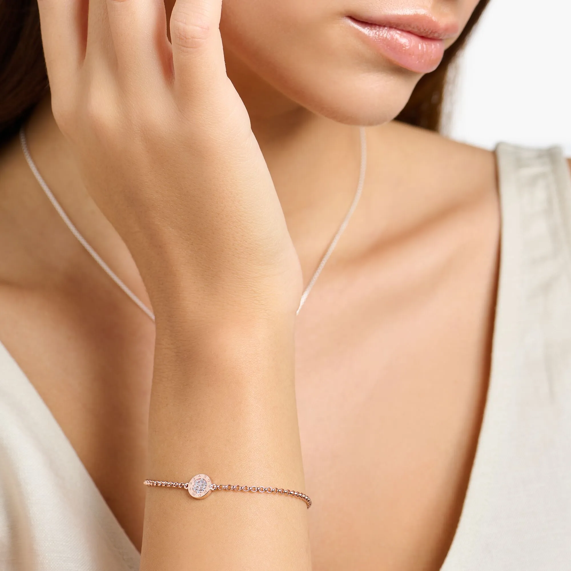 Bracelet classic pavé rose gold