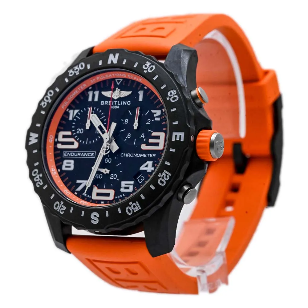 Breitling Men's Endurance Pro Breitlight 44mm Black Chronograph Dial w/ Orange Accents Watch Reference #: X82310A51B1S1