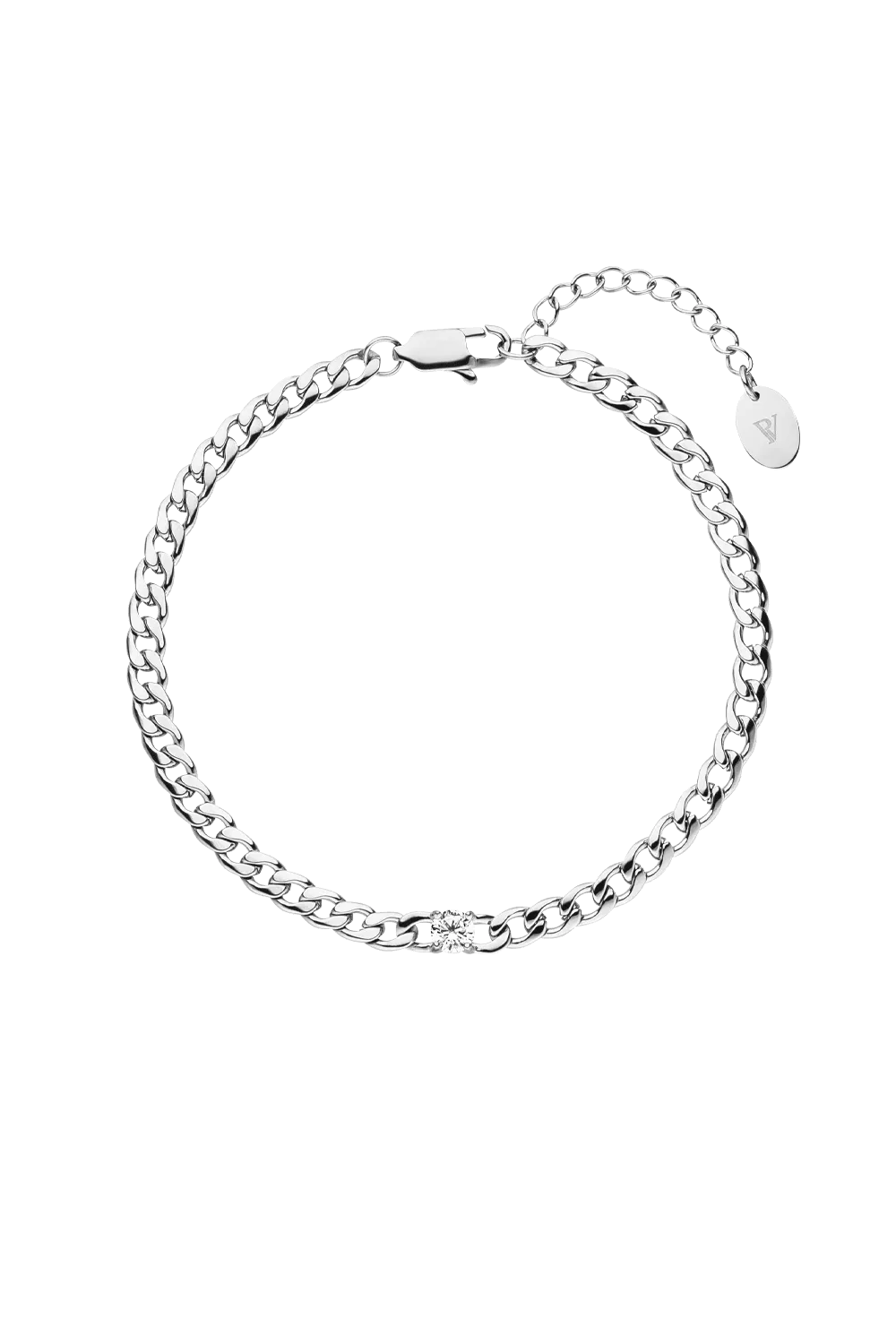 Brilliant Curb Bracelet Silver