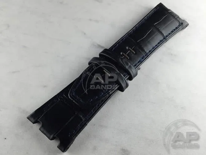 Capolavoro Navy Alligator Leather Strap For Audemars Piguet Diver OEM Buckle