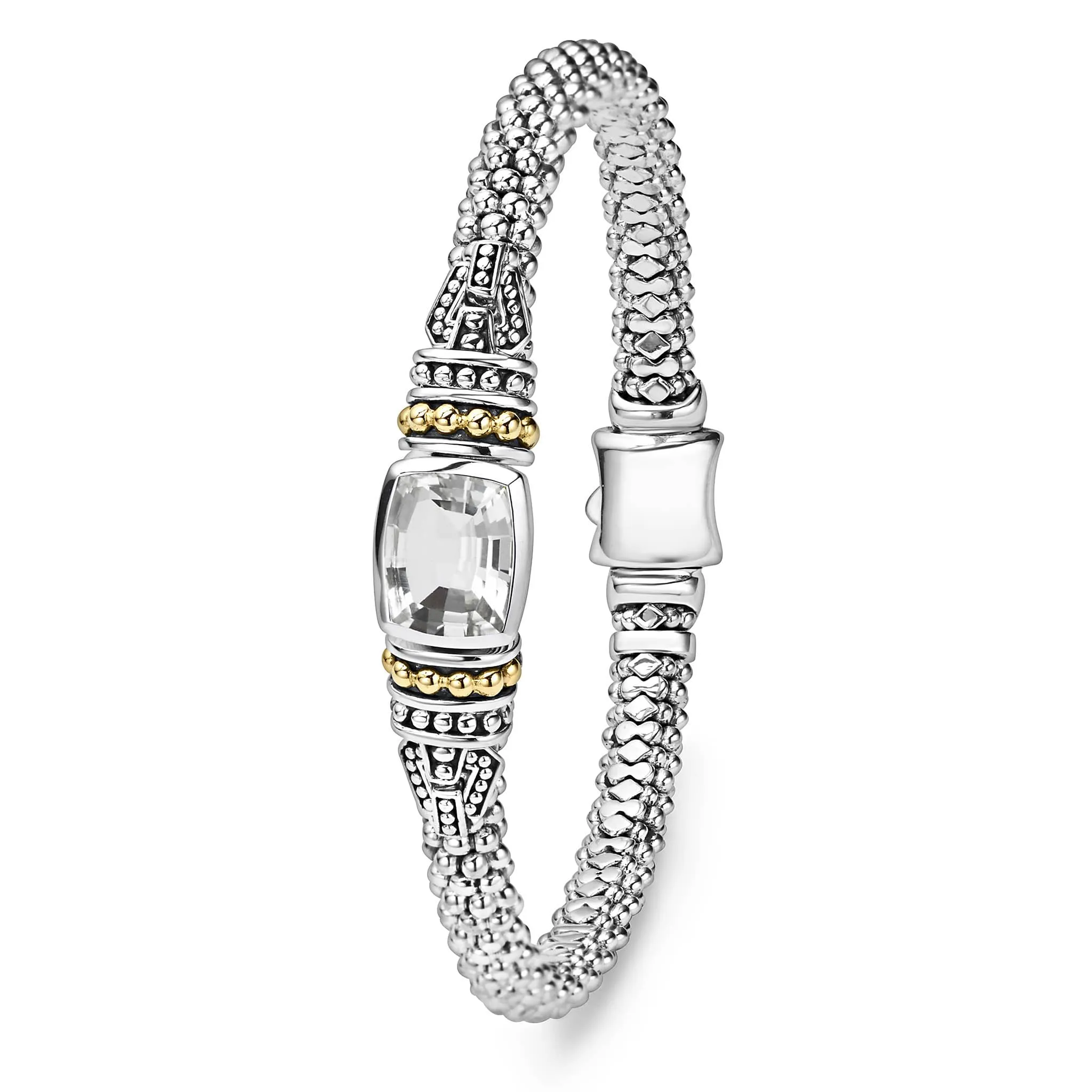 Caviar Color White Topaz Caviar Bracelet | 6mm