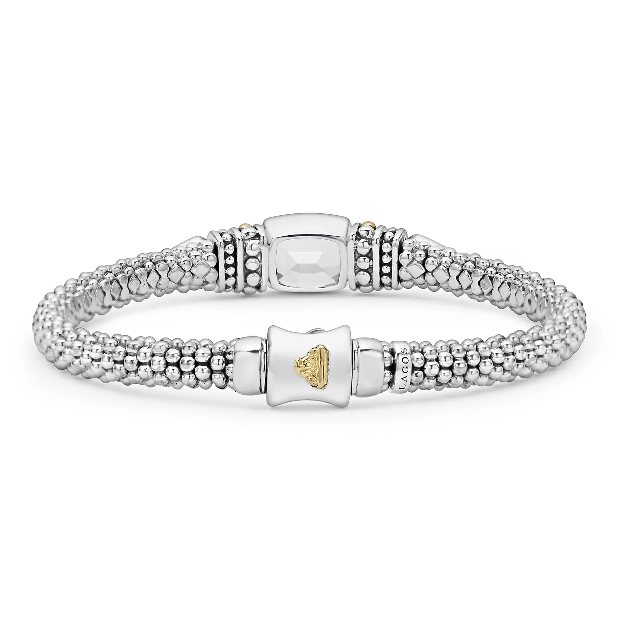 Caviar Color White Topaz Caviar Bracelet | 6mm