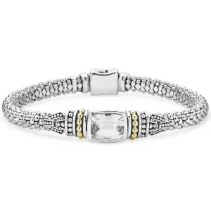 Caviar Color White Topaz Caviar Bracelet | 6mm