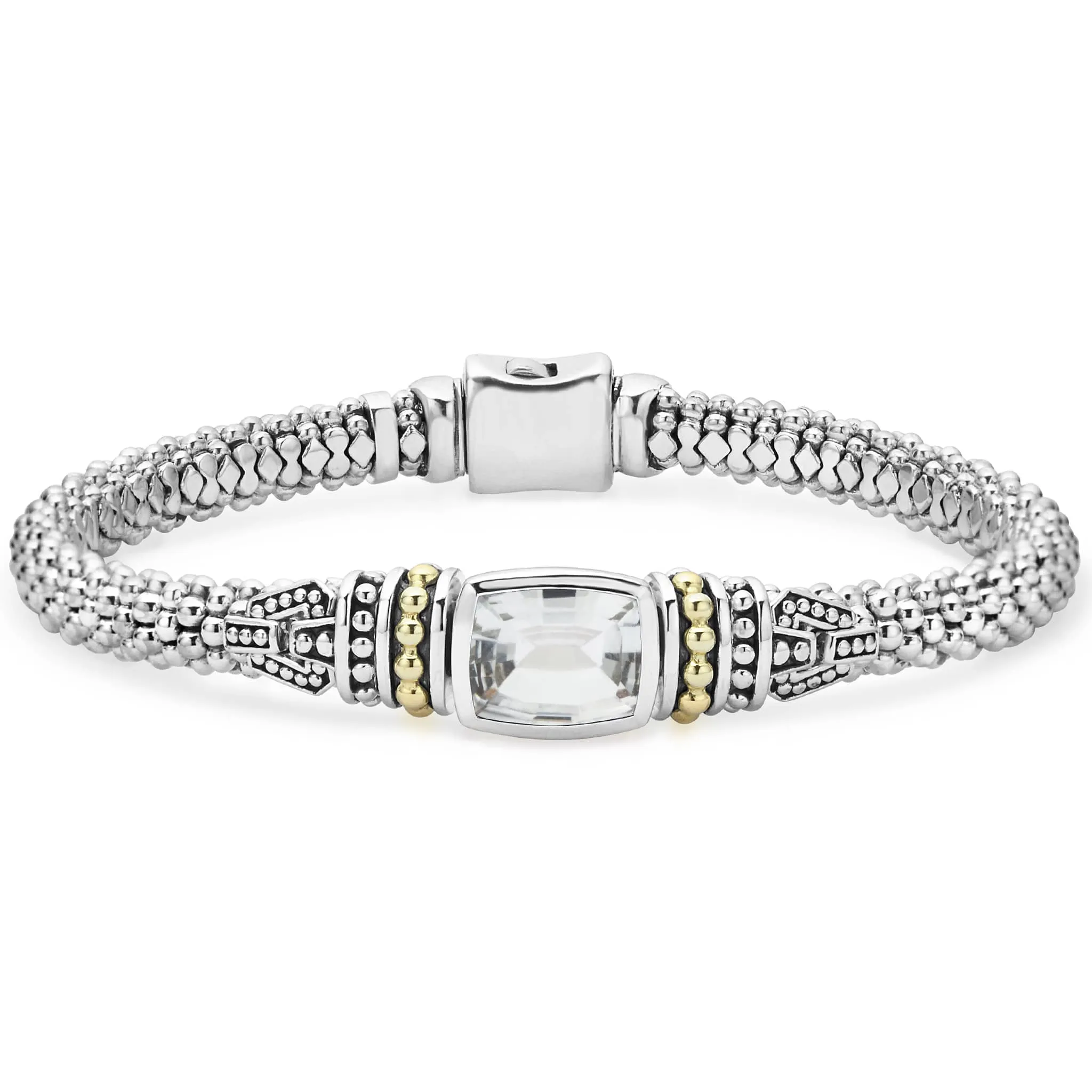 Caviar Color White Topaz Caviar Bracelet | 6mm