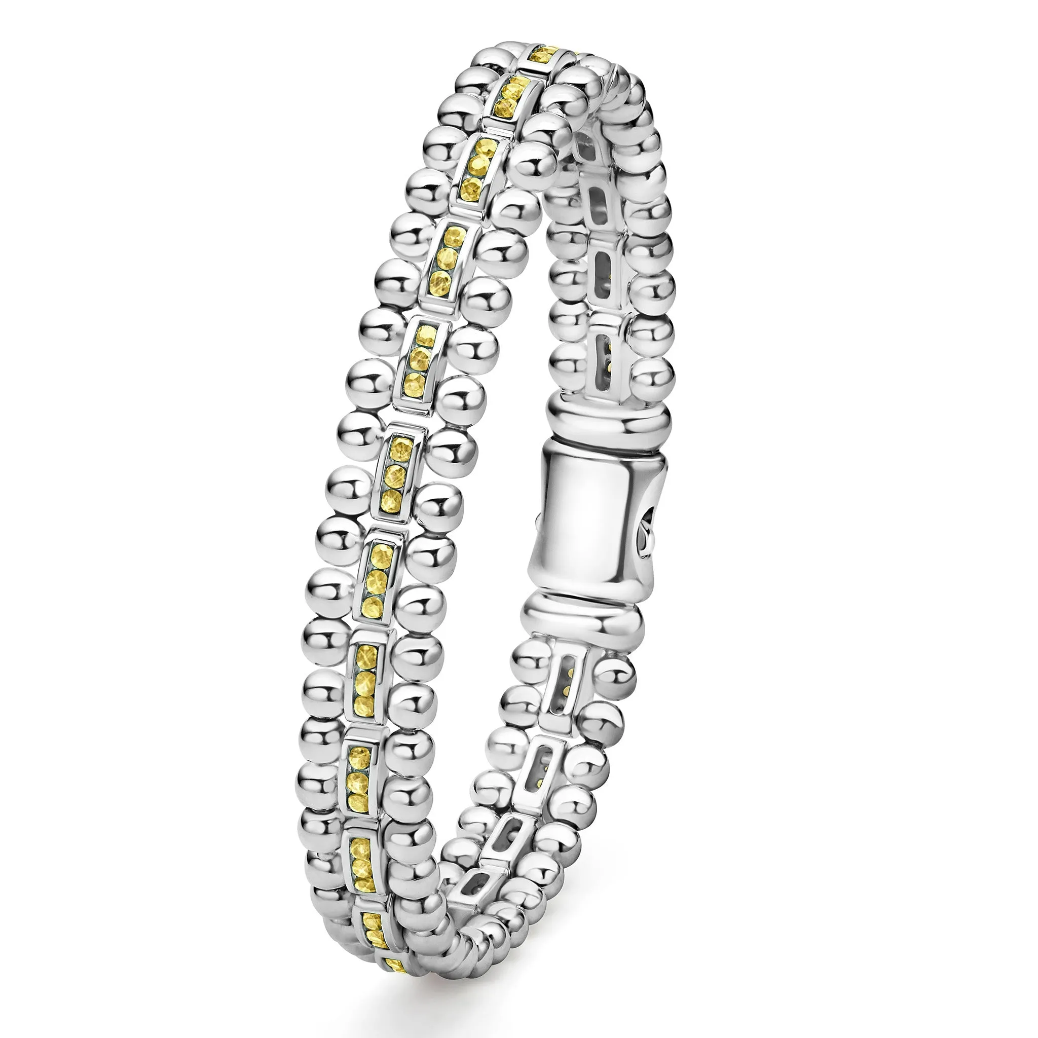 Caviar Spark Yellow Sapphire Link Bracelet