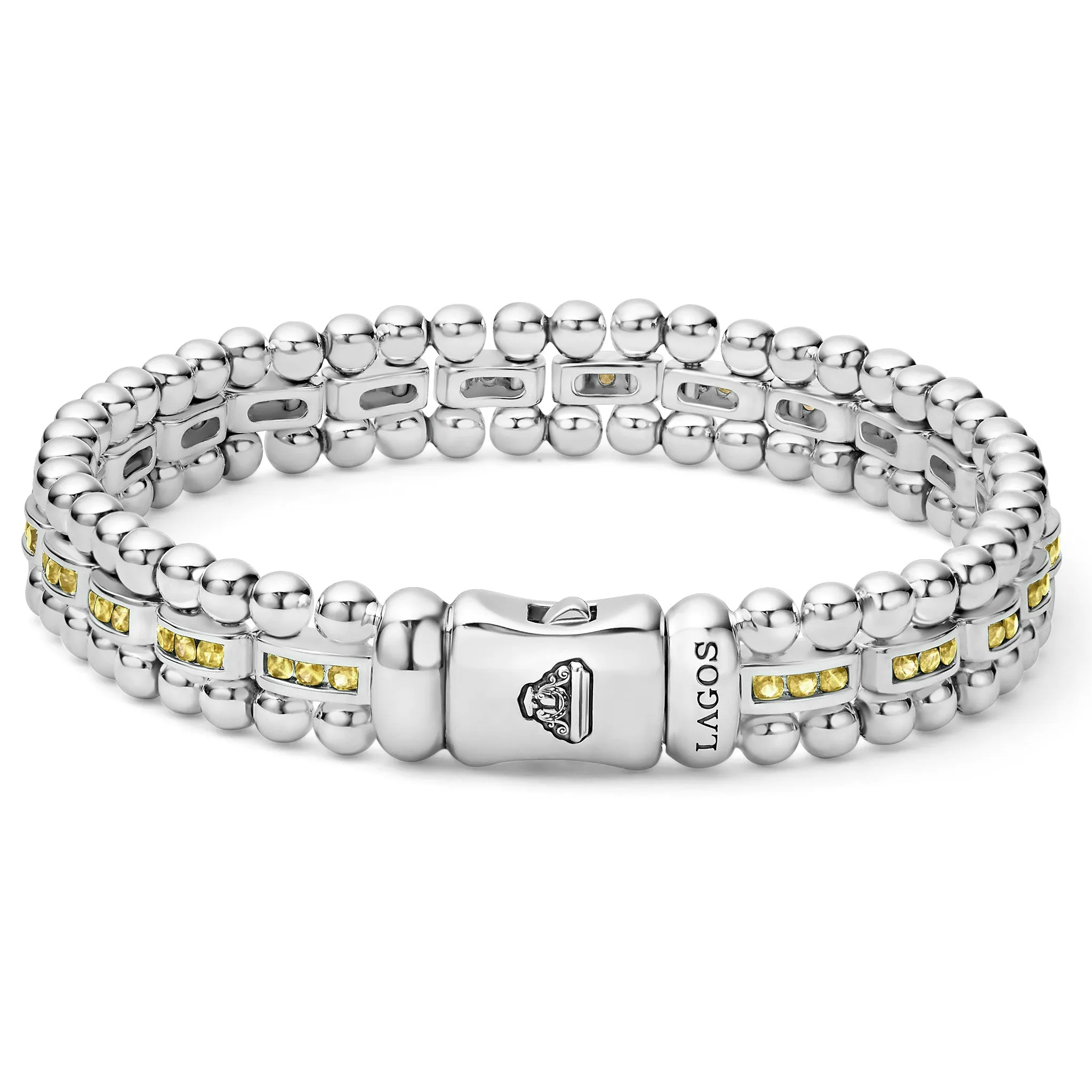 Caviar Spark Yellow Sapphire Link Bracelet