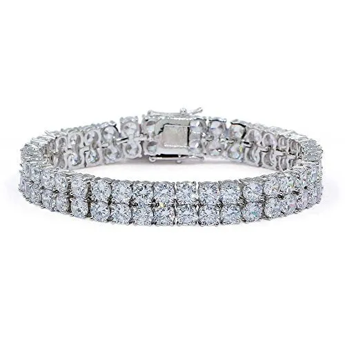 Cubic Zirconia Iced Out Tennis Bling Lab Bracelet