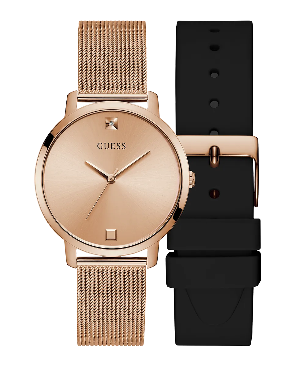 Exclusive Rose Gold Mesh Watch Gift Set