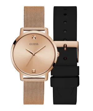 Exclusive Rose Gold Mesh Watch Gift Set