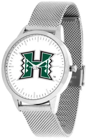 Hawaii Warriors Statement Mesh Band Unisex Watch - Silver