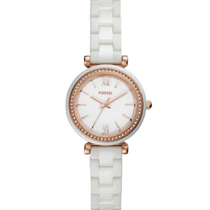 Mini Carlie CE1104 White and Rose Ceramic Womens Watch