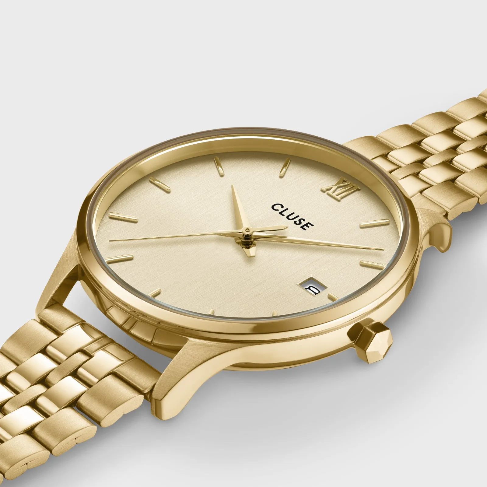 Minuit Date Watch Steel, Full Gold Colour