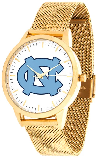 North Carolina Statement Mesh Band Unisex Watch - Gold