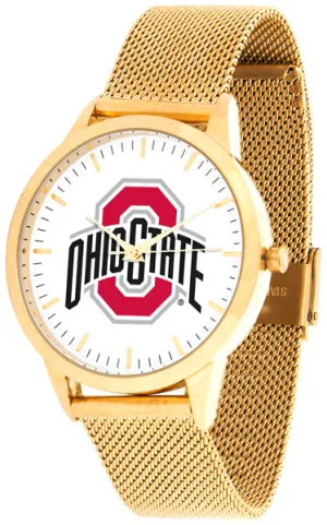 Ohio State Statement Mesh Band Unisex Watch - Gold