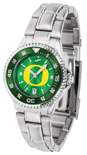 Oregon Ducks Competitor Steel Ladies Watch - AnoChrome - Color Bezel