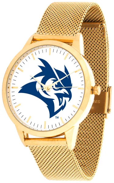 Rice University Statement Mesh Band Unisex Watch - Gold