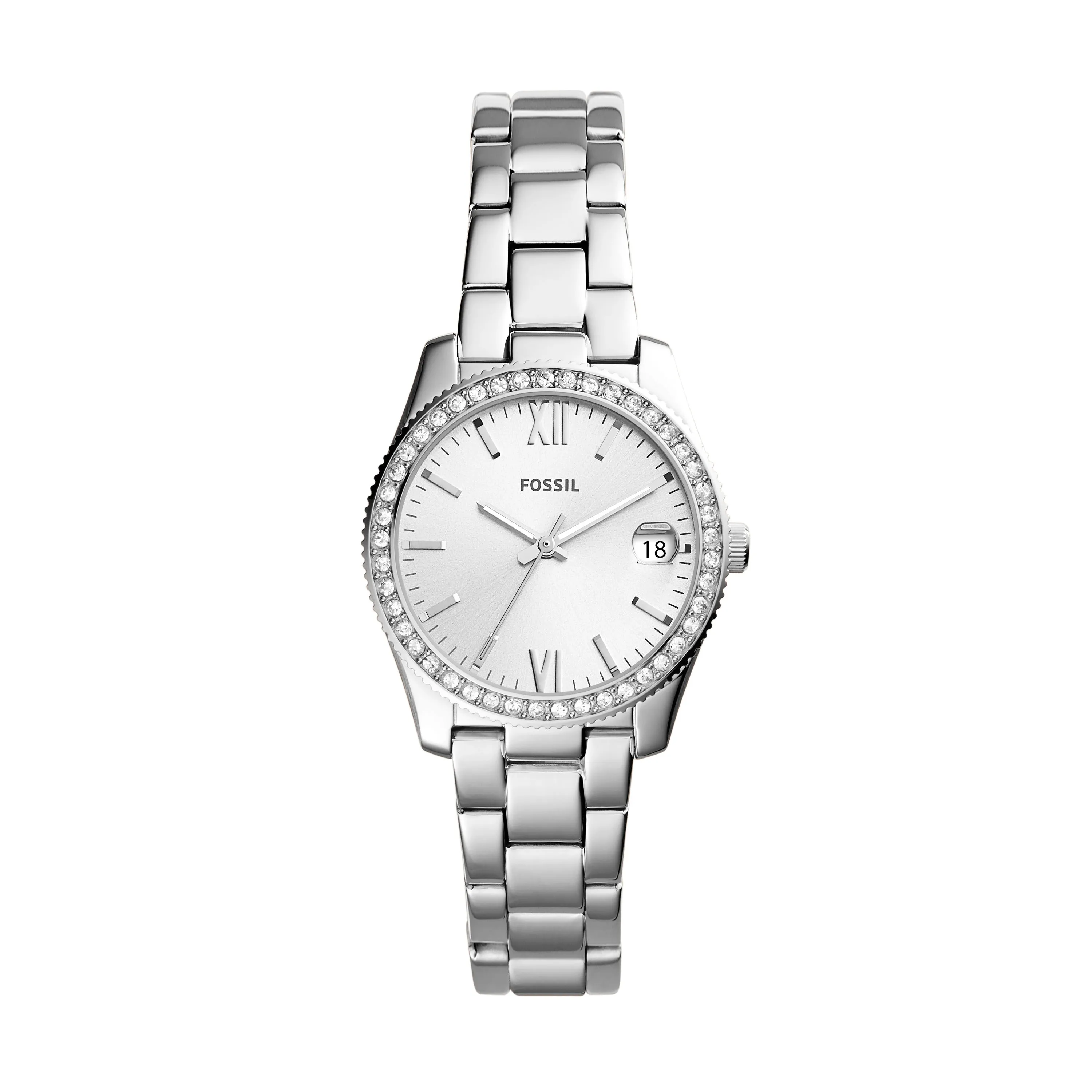 Scarlette Mini Three-Hand Date Stainless Steel Watch