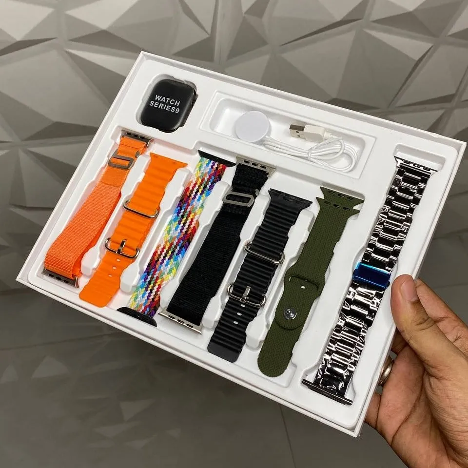 Series 9 Smartwatch With 7 Different Premium Straps