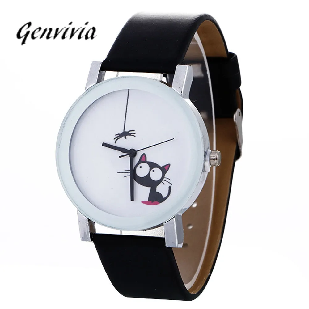 Simple Leather Bracelet  Stylish Women Watch