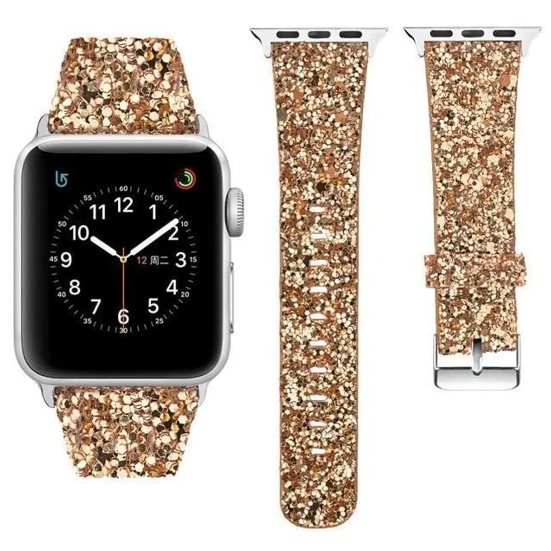 Sparkly 3D Glitter Leather Strap for iWatch