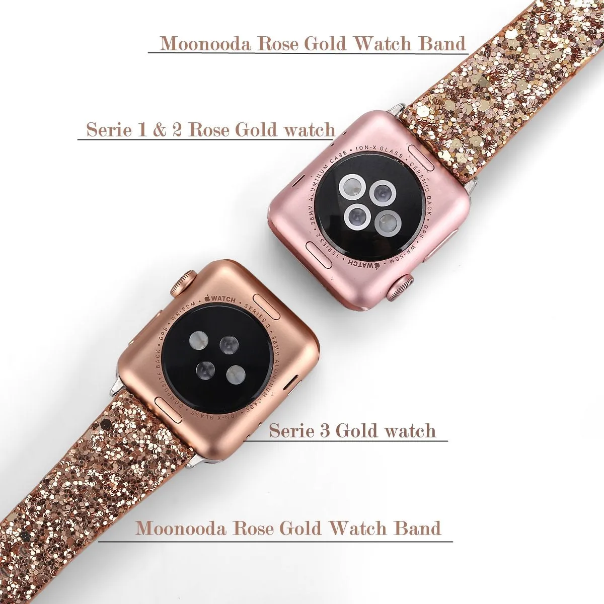 Sparkly 3D Glitter Leather Strap for iWatch