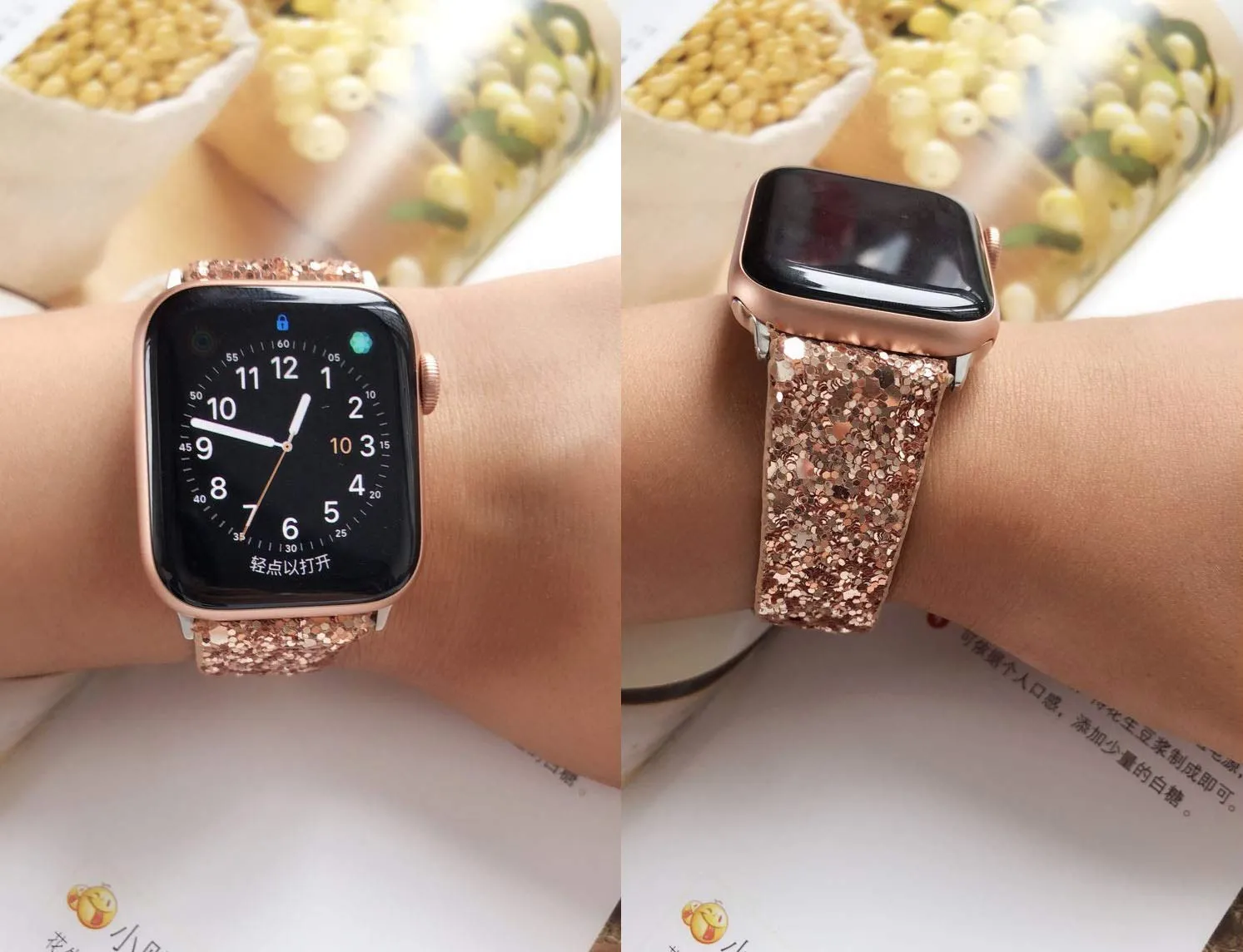 Sparkly 3D Glitter Leather Strap for iWatch