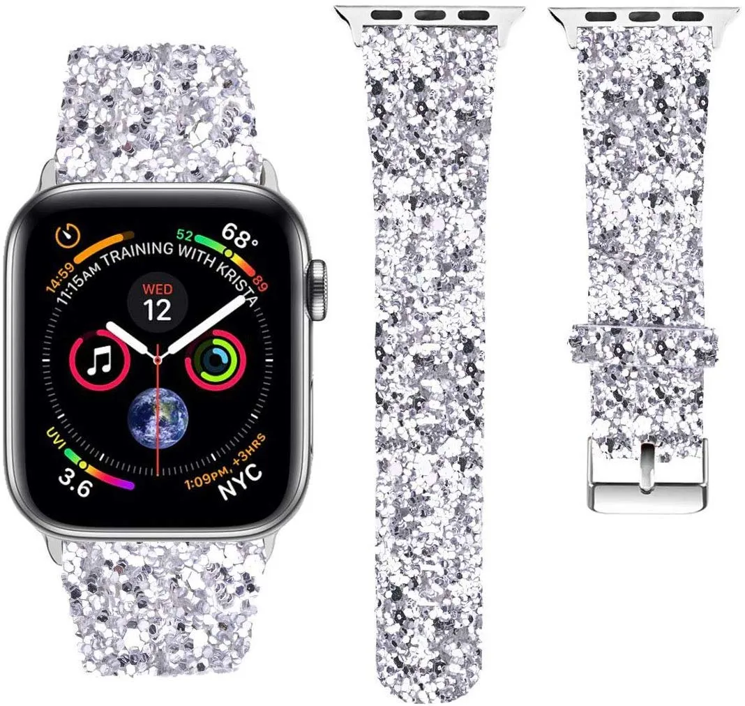 Sparkly 3D Glitter Leather Strap for iWatch