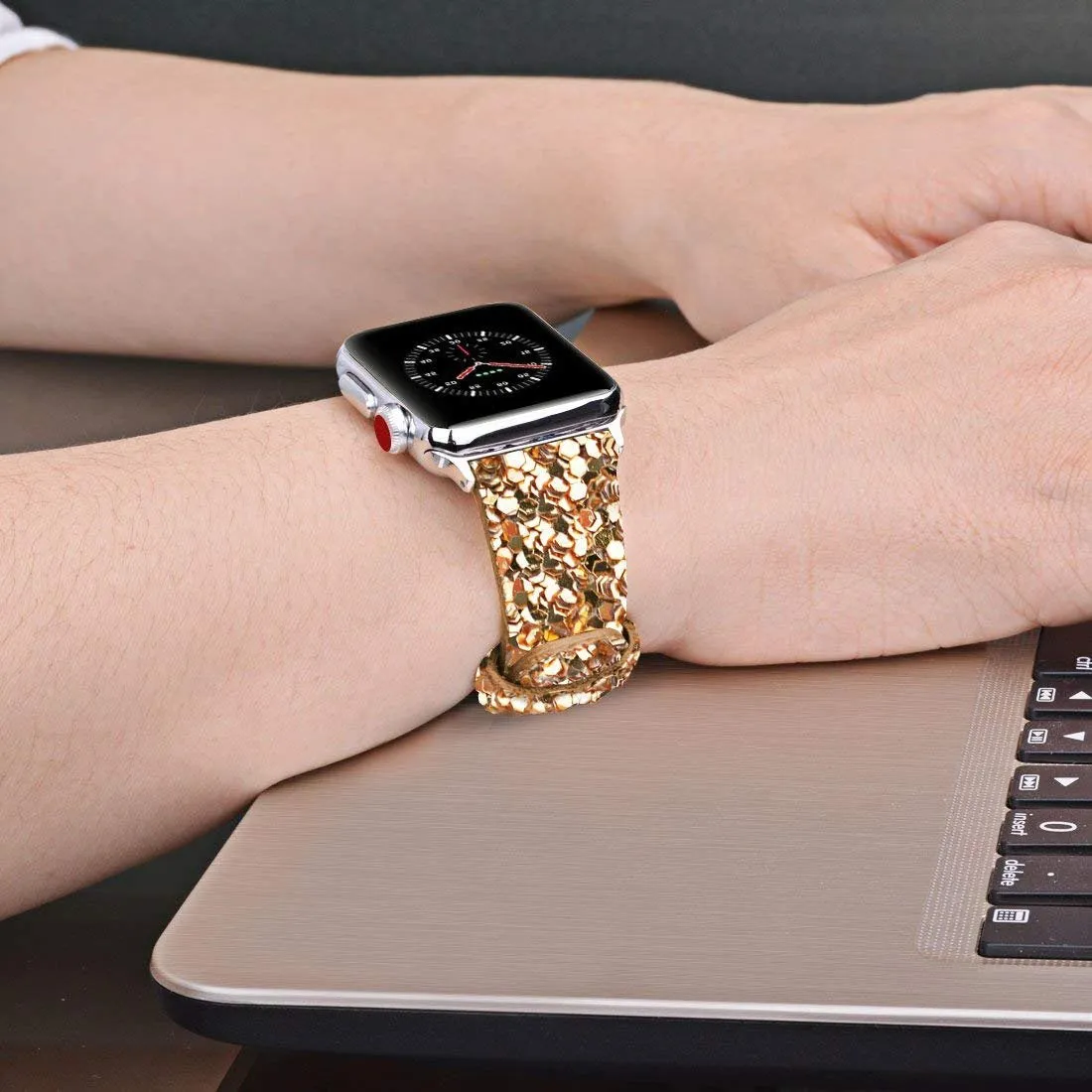 Sparkly 3D Glitter Leather Strap for iWatch