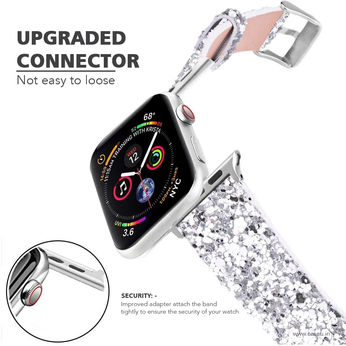 Sparkly 3D Glitter Leather Strap for iWatch