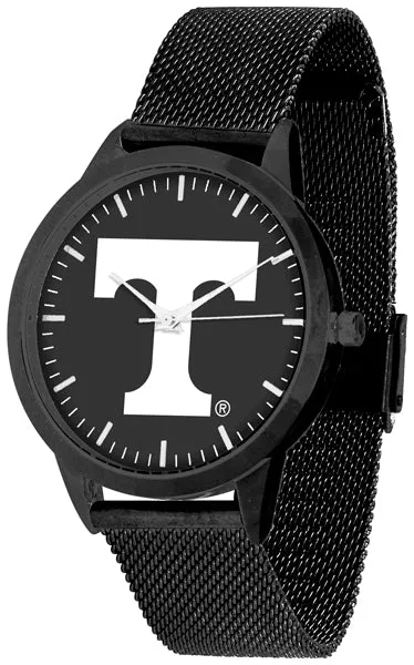 Tennessee Volunteers Statement Mesh Band Unisex Watch - Black - Black Dial